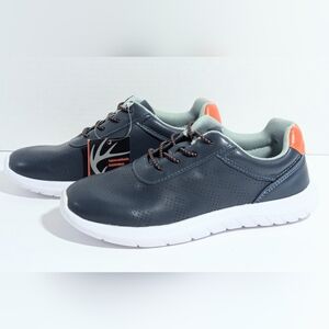 NWT Deer Stags Boys Navy Mojo Jr Sneakers, Size 1 Non-Marking Soles, Slip-ons